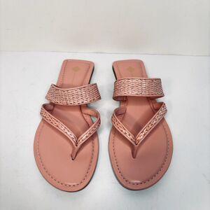 Antonio Melani Zerban Woven Thong Flat Sandals Blush Pink Womens 10M